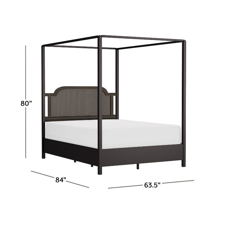 Melanie Wood and Metal Canopy Bed Oiled Bronze - Hillsdale Furniture, 4 of 15