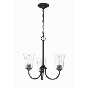Craftmade Lighting Gwyneth 3 - Light Chandelier in  Flat Black - 1 of 2