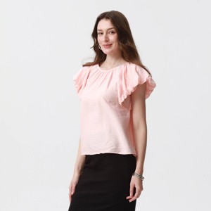 Women's Short Sleeve Peasant Top - A New Day™ - 1 of 3