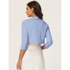 Allegra K Women's Elegant Evening Wedding Lapel Collar Bolero Shrugs - image 3 of 4