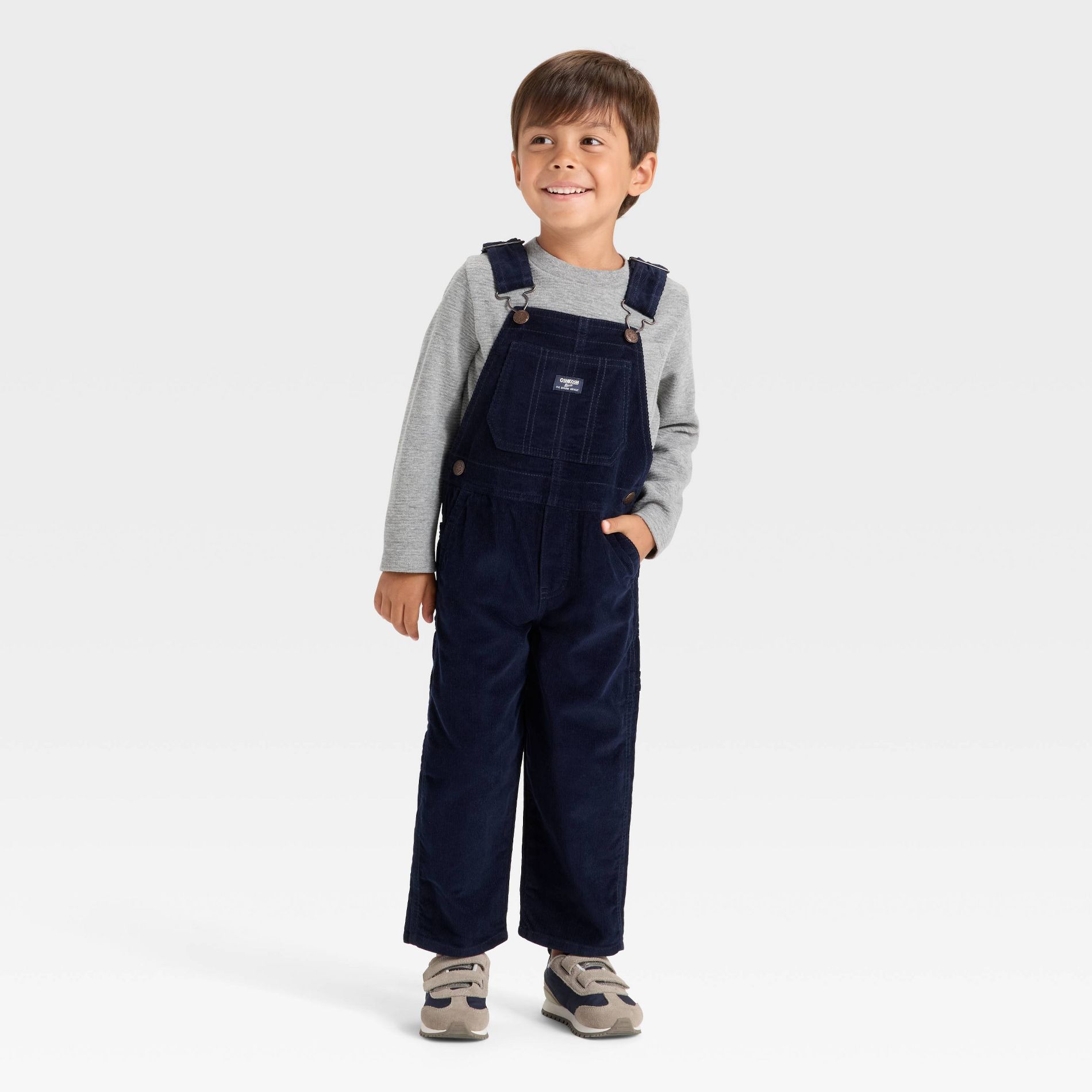 OshKosh B'gosh Toddler Boys' Corduroy Overalls - Navy Blue 5T