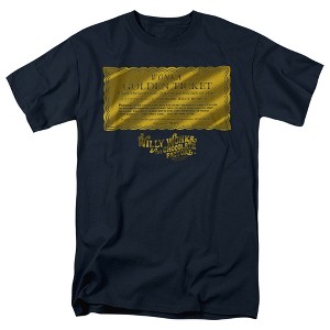 Willy Wonka And The Chocolate Factory Golden Ticket Adult T-Shirt - 1 of 4