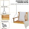 Nasitip 48" Outdoor Porch Swing, 440LB Capacity Heavy Duty Wooden Swing with Chains, Rustic Natural Finish for 2 Adults - 4 of 4