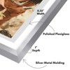 Americanflat Aluminum 5x7 Floating Picture Frame with Shatter-Resistant Glass, Use as 5x7 Picture Frame or 4x6 Picture Frame, Silver - 2 of 4