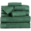 Hastings Home Ribbed Cotton Towel Set - Green, 10 Pieces - 3 of 4