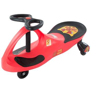 Toy Time Firetruck Wiggle Car Ride-On Toy - Red/Black