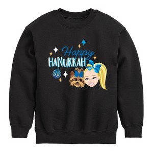 JoJo Siwa Happy Hanukkah Graphic Long Sleeve Fleece Sweatshirt - Black - 2T - 1 of 3