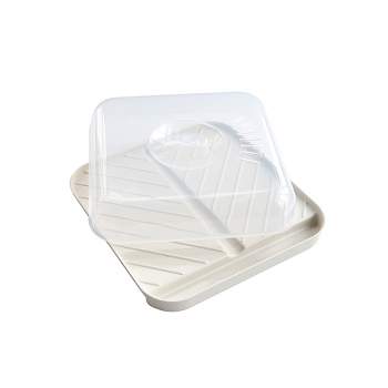 Plastic Microwave Plate Cover Clear Steam Vent Splatter Lid 10.25 Food Dish New
