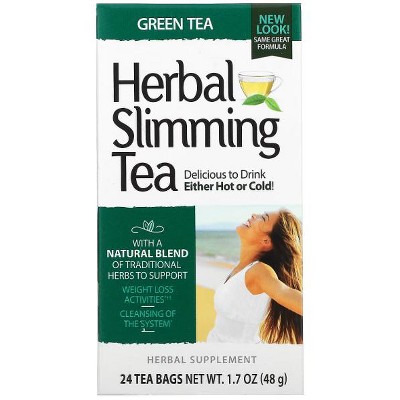 21st Century, Herbal Slimming Tea, Green Tea, 24 Tea Bags, 1.7 oz (48 g)