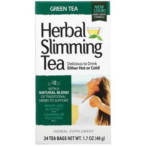 21st Century, Herbal Slimming Tea, Green Tea, 24 Tea Bags, 1.7 oz (48 g) - 1 of 4