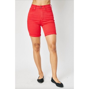 Women's Tummy Control Bermuda Shorts - Judy Blue - 1 of 4