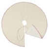 Saro Lifestyle Linen Blend Holiday Christmas Tree Skirt - 3 of 4