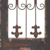Traditional Metal Scroll Distressed Door Inspired Wall Decor: Rustic Iron - Olivia & May - 4 of 4