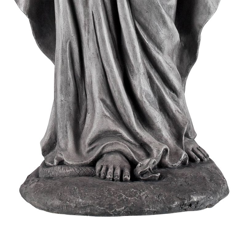 John Timberland Virgin Mary Statue Sculpture Decor Outdoor Garden Front Porch Patio Yard Outside Home Balcony Gray Stone Finish Ceramic 29" Tall, 5 of 9