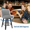 Dyonery 26" Bar Stools Set of 2/3, Modern PU Leather Counter Height Stools with Metal Legs & Footrest, Armless Chairs with Back for Kitchen - 4 of 4