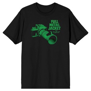 Full Metal Jacket DSLR Camera Crew Neck Short Sleeve Men's Black T-shirt - 1 of 3