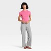 Women's Slim Fit Cropped Ribbed T-Shirt - A New Day™ - 3 of 4