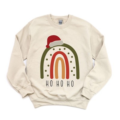 Simply Sage Market Women's Graphic Sweatshirt Boho Ho Ho Ho Rainbow
