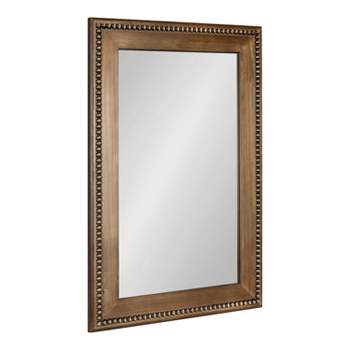 24" x 36" Strahm Wood Framed Wall Mirror Rustic Brown - Kate & Laurel All Things Decor