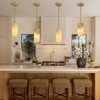CityFurn 1-Light Kitchen Island Cylinder Pendant Lights with Alabaster Shade - 2 of 4
