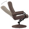vidaXL Recliner Brown Faux Suede Leather Standard Swivel - 3 of 4
