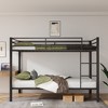 NicBex Bunk Bed,Low Profile Bunk Bed Frame with Ladder and High Guardrail,Twin Size Bed Frame for Kids Teens,No Box Spring Needed - 2 of 4