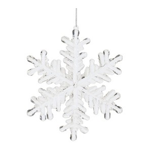 Clear Acrylic Snowflake Oranment (Set of 12) - 1 of 3