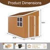 MOEPISY 8x4 FT Heavy-Duty Metal Storage Shed with Double Doors, Windows & Ventilation - 4 of 4