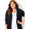 Catherines Women's Plus Size Pointelle V-Neck Cardigan - 4 of 4