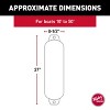 Taylor Made 1023 Hull Gard Fender for 20-25 Foot Boats, White, 6.5" x 23". - 4 of 4