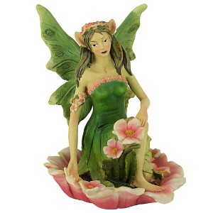Design Toscano The Red And Green Fairy Of Acorn Hollow Statues - Green - 1 of 4