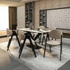 LeisureMod Savor Modern Dining Chair – Upholstered Side Chairs with Curved Back and Iron Frame Mid-Century Kitchen & Dining Room Chairs Set of 4 - 3 of 4