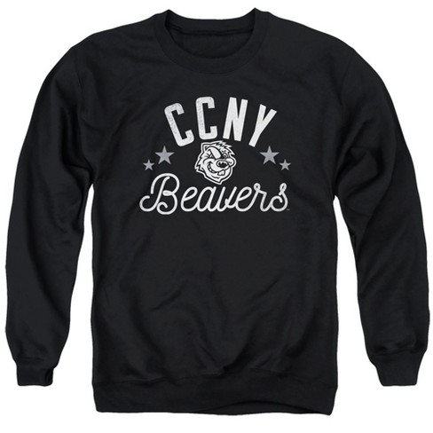 City College of New York Official Beavers Unisex Adult Crewneck Sweatshirt, Black - image 1 of 4