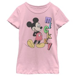 Girl's Disney Mickey Mouse Fruit Silhouettes T-shirt - Light Pink ...