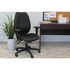 Boss Office Products High Back Task Chair with Seat Slider Black: Upholstered, Fixed Arms, Metal Frame - 2 of 4