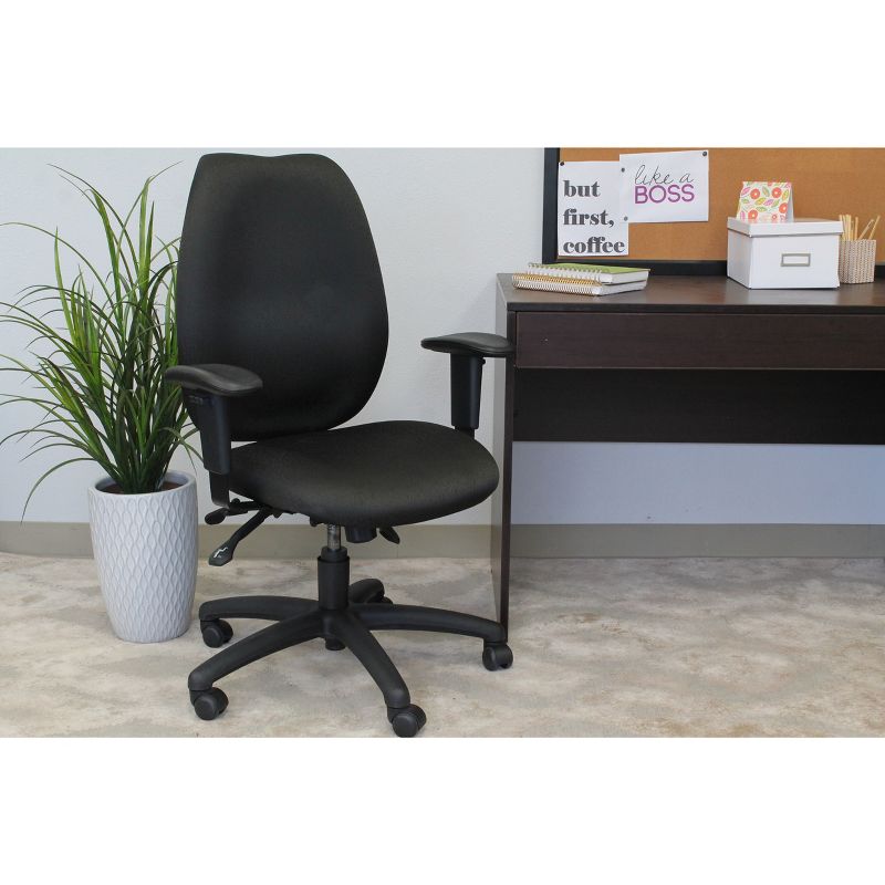 High Back Task Chair with Seat Slider Black - Boss Office Products, 3 of 9