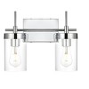 Elegant Lighting Benny 2 light Chrome and Clear Bath Sconce - 2 of 4