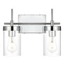 Elegant Lighting Benny 2 light Chrome and Clear Bath Sconce - image 2 of 4