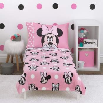 Disney Minnie Mouse - Blushing Minnie - 4 Piece Toddler Bed Set
