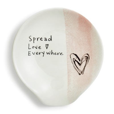 DEMDACO Spread Love Spoon Rest 5 x 4 - Pink