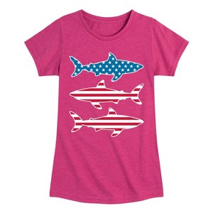 Girls' - Instant Message - 4th of July Fitted Short Sleeve Graphic T-Shirt - 1 of 4