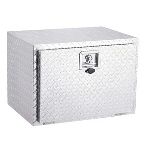 24 Inch Aluminum Underbody Truck Box, Storage Organizer Chest For Pick Up, Rv Trailer, Durable Truck Side Tool Box With T-Handle Lock and Keys - 1 of 4