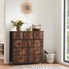 Sapphtopaz Rustic Fabric Drawers Dresser with Wooden Top Chest of Drawers with Metal Frame,Toy Storage for Kids,Dresser for Bedroom, Entryway - 2 of 4