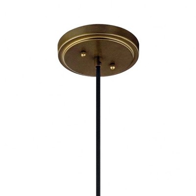 Zailey Black and Brass Glass Wall Sconce with Dome Shade