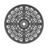 NicBex Outdoor Dining Table,Round Patio Table with Black Frame and Umbrella Hole for 4 to 6 Chairs,Outdoor Furniture,Black - 4 of 4