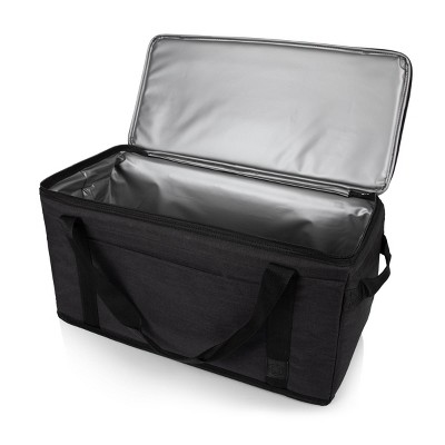 Large Black Polyester Collapsible Insulated Cooler Bag