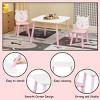 TopComfy Kids Table Sets Kids Table and Chair Set 3 Piece Wooden Toddler Desk Activity Table for Drawing for Playroom, Pink, 23.62"*23.62"*17.32" - 3 of 4