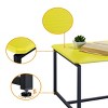 Syemin End Tables 3 Piece Yellow Coffee Table and End Table Set, Side Tables Living Room, Narrow Side Table, Yellow, 19"*39.5"*18.5" - 4 of 4