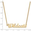 Black Bow Jewelry 14k Yellow Gold Plated Sterling Silver Kansas State Wildcats NCAA Necklace 18 Inch - 2 of 4