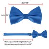 Allegra K Men's Business Causal Matching Pocket Squares Pre-Tied Bow Tie Sets - 3 of 4